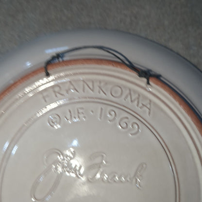 vintage Frankoma plate 1969 Laid in a manager