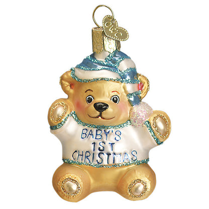 Baby Boy's First Teddy Bear Ornament  NOT AVAILABLE AT MINDEN LOCATION