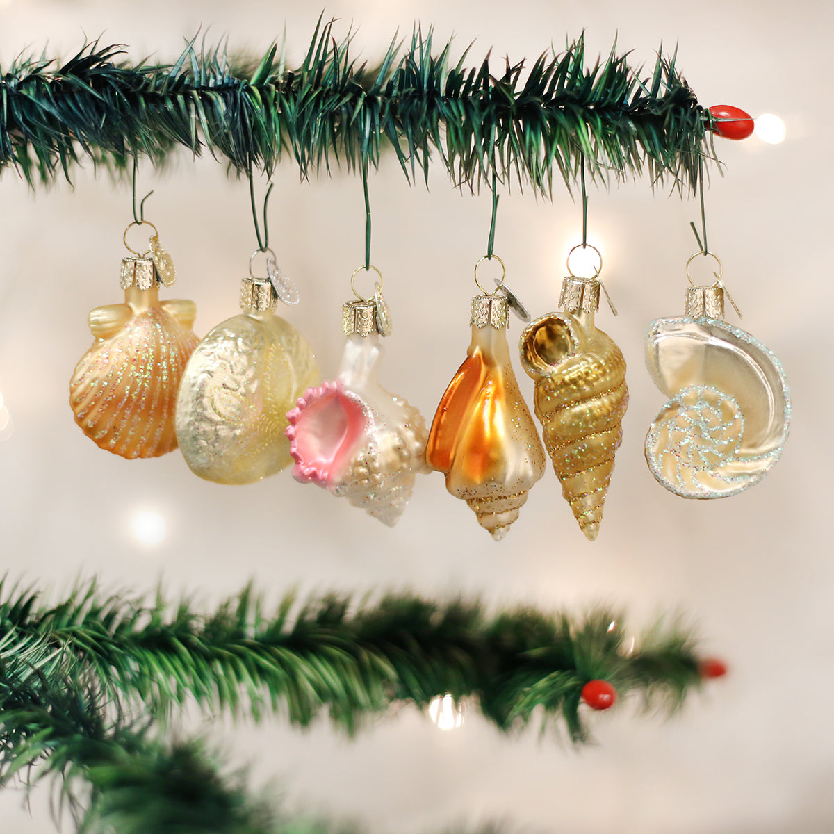 Sea Shell Christmas Ornament Set  NOT AVAILABLE AT MINDEN LOCATION