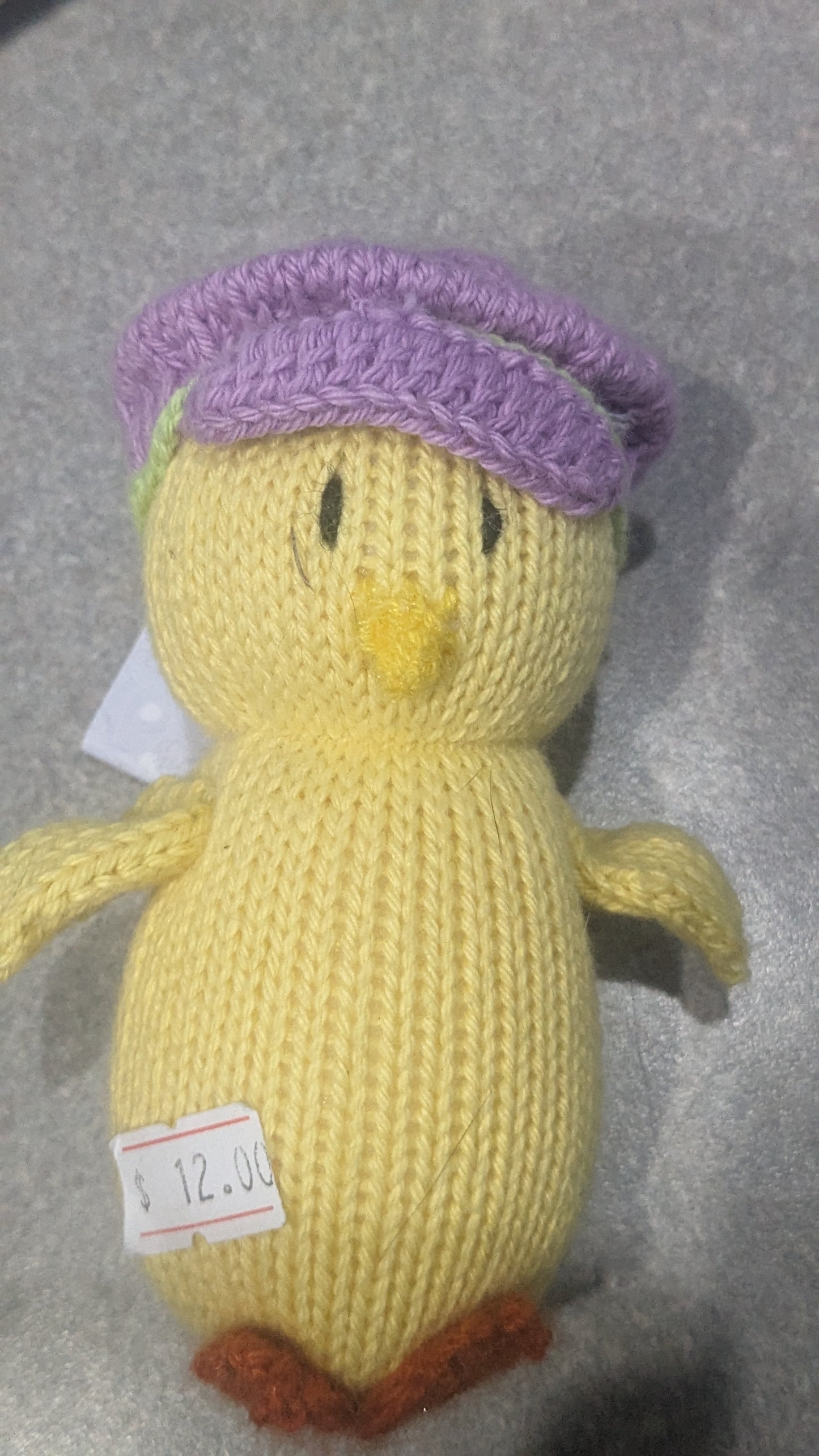 E57 Chick In Purple Cap Easter Spring