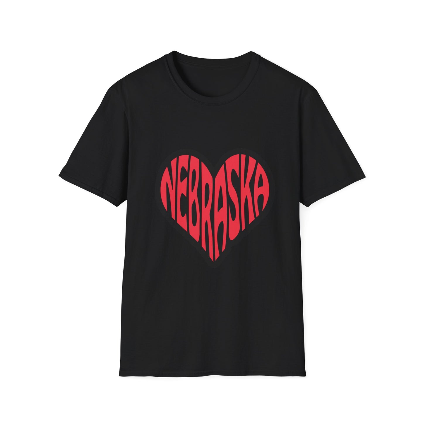 Nebraska Heart Unisex Softstyle T-Shirt