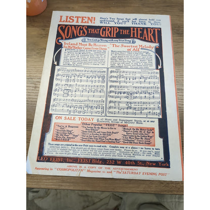 It's Not Your Nationality (It's Simply You) - 1916 large sheet music