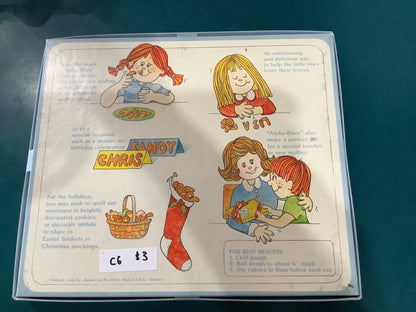 C6 vintage Hallmark Alpha-bites cookie cutters