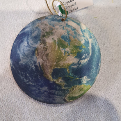 Mapped Earth Ornament 100% Recycled Paper