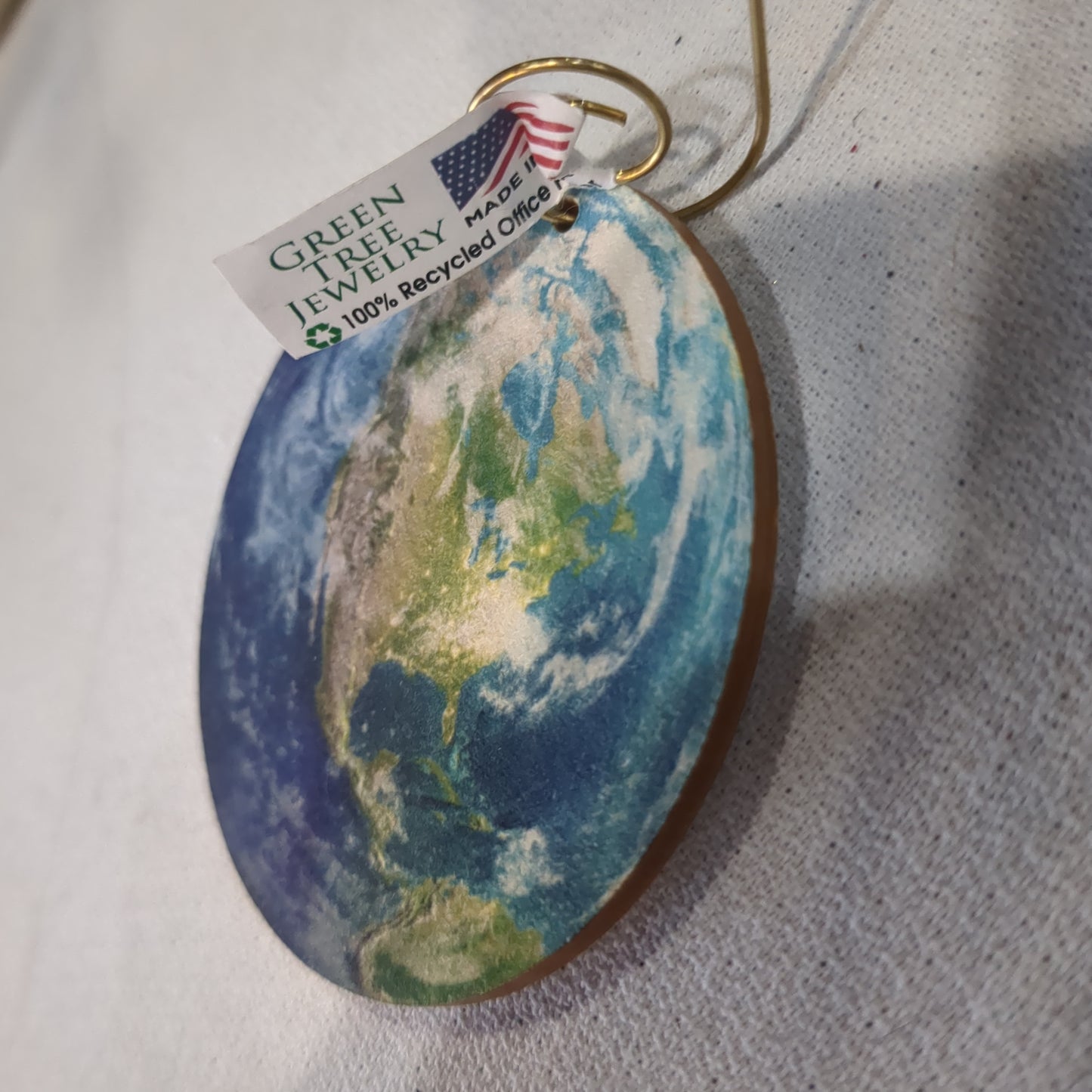 Mapped Earth Ornament 100% Recycled Paper