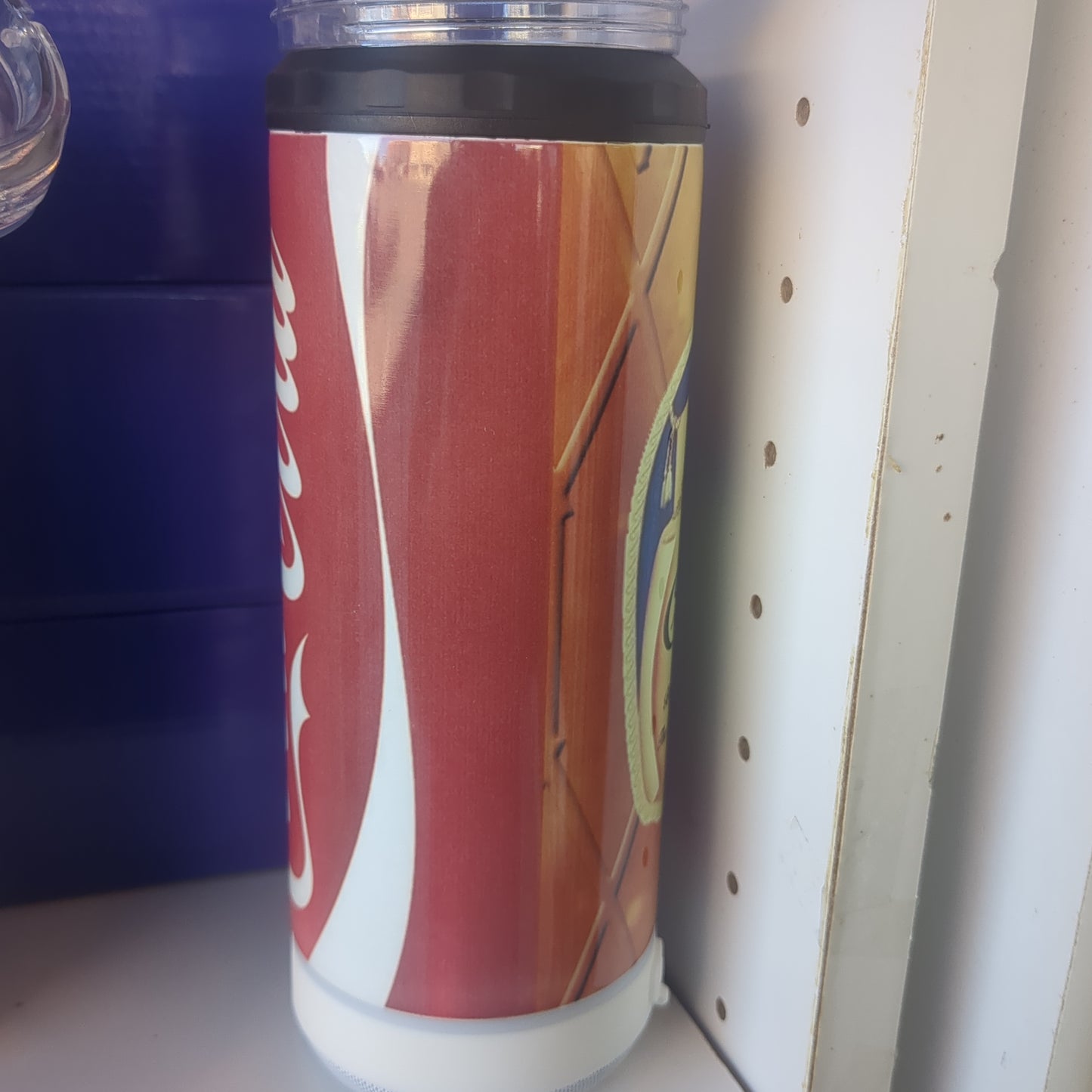 17 Oz Insulated Stainless Steel Tumbler With Bluetooth Speaker Tumblr Lid And Can Cooler. Cola And Spirits