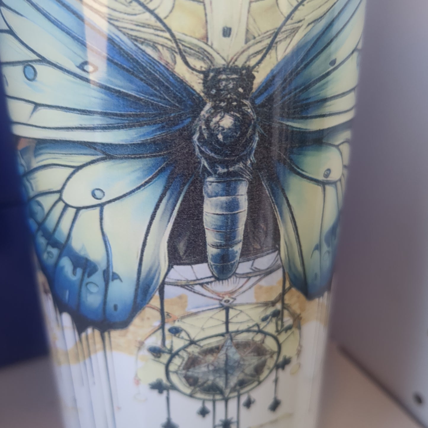 17 Oz Speaker Tumbler With Butterfly