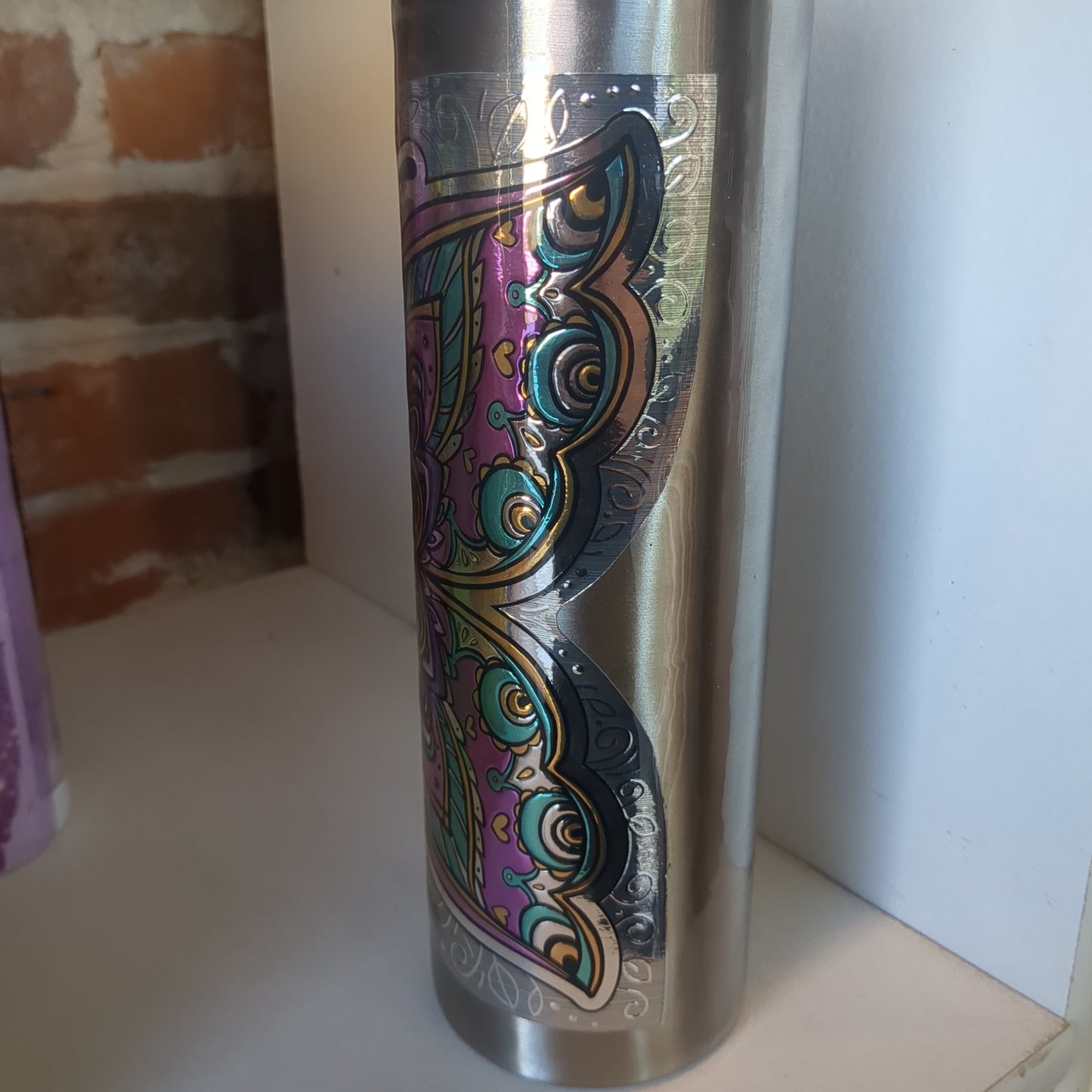 30 ounce stainless steel. Insulated Tumbler butterfly