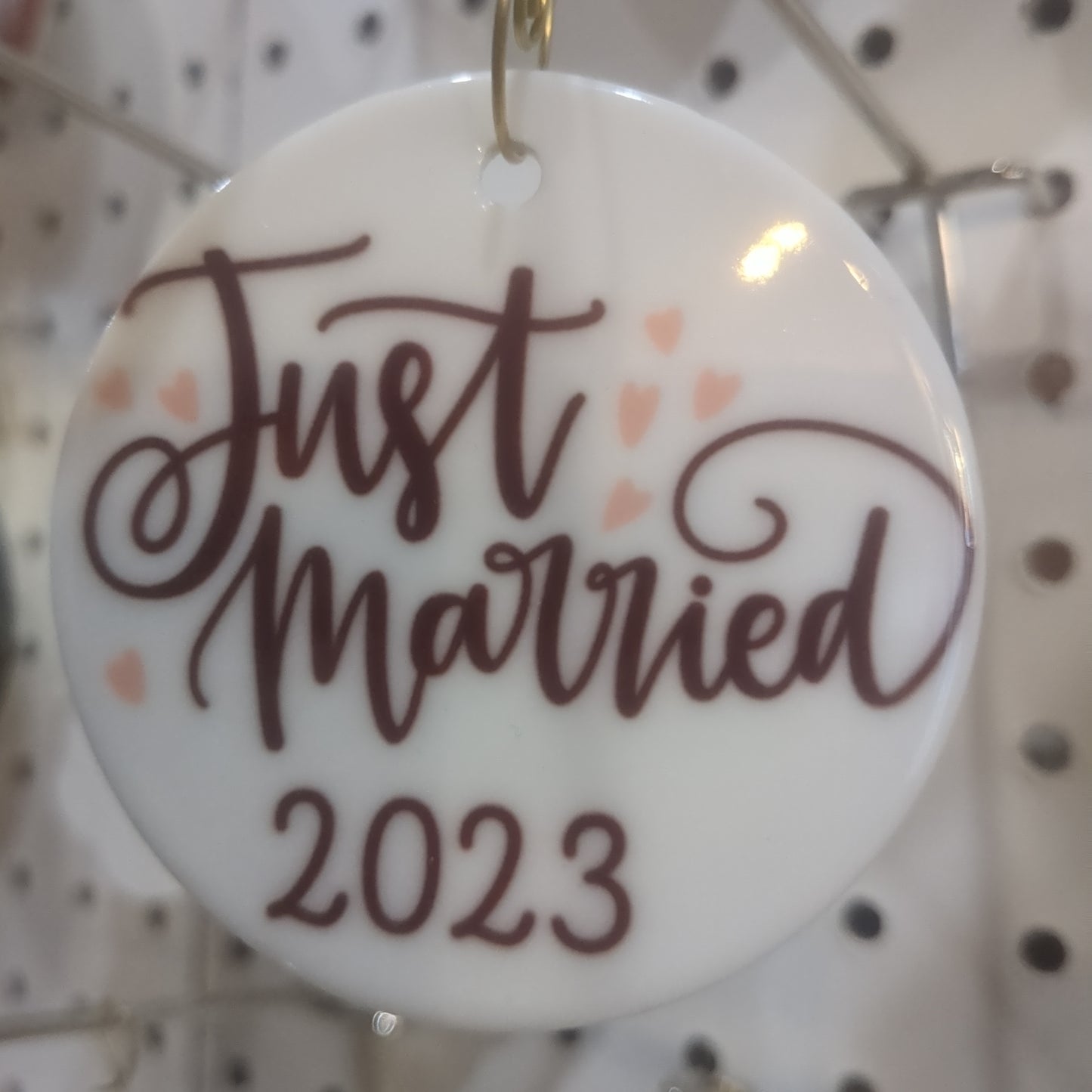 2023 Just married ceramic ornament