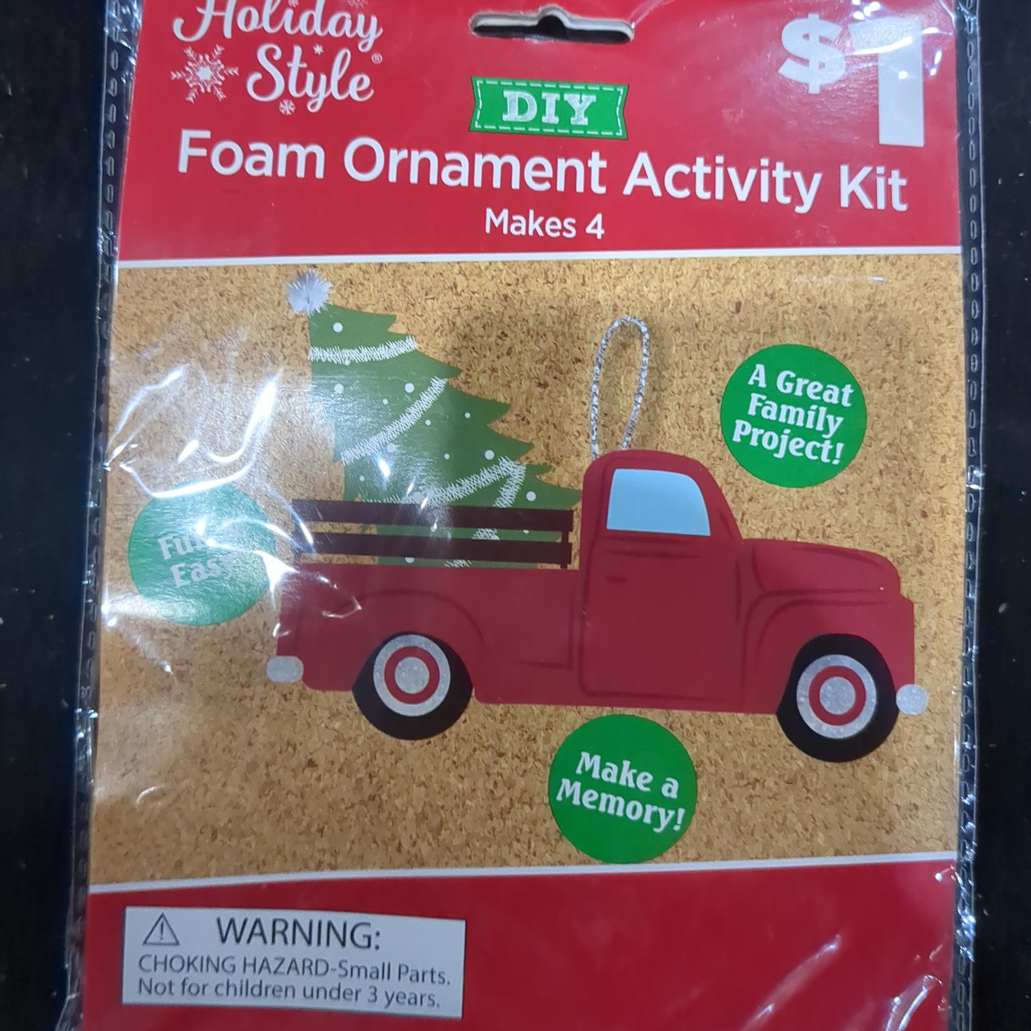 Foam ornament activity kit red truck