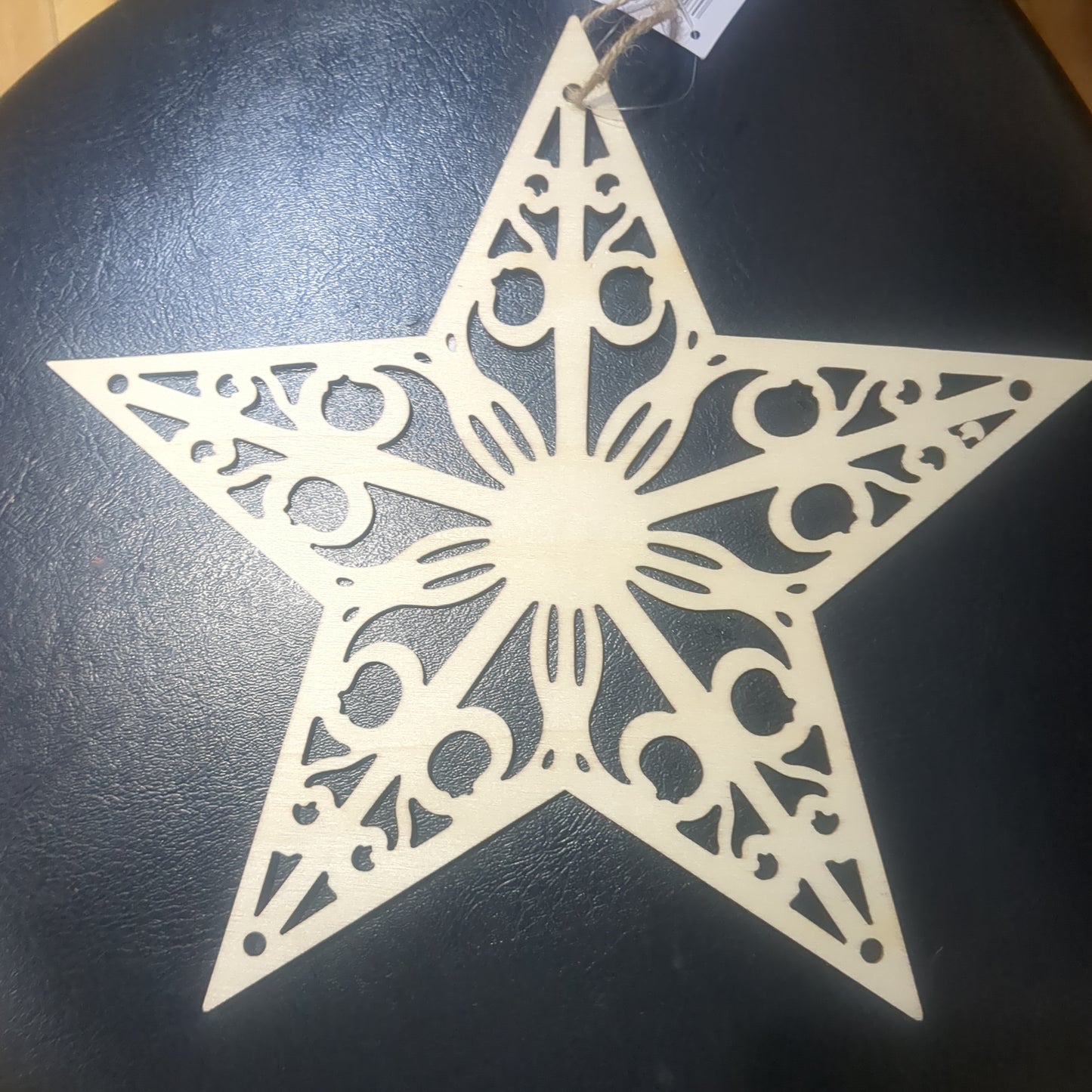 Unfinished wooden star for crafting
