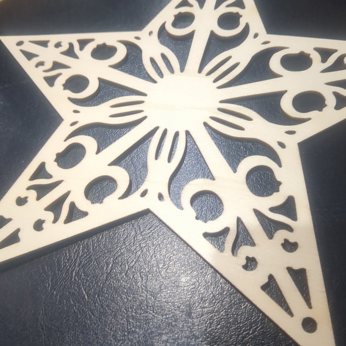 Unfinished wooden star for crafting
