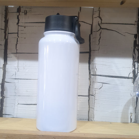 32 oz stainless steel water bottle with lid on the handle for custom orders