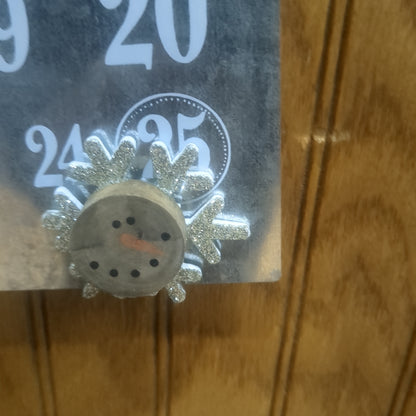 Christmas countdown galvanized metal sign advent