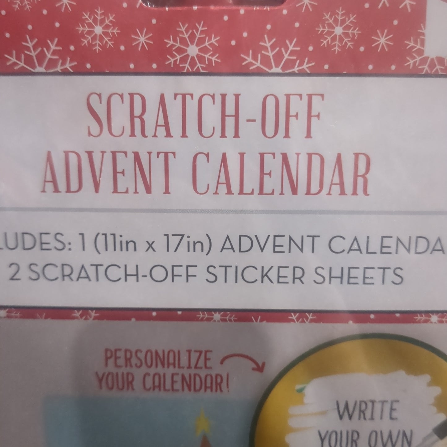 Scratch off Advent calendar gift box design