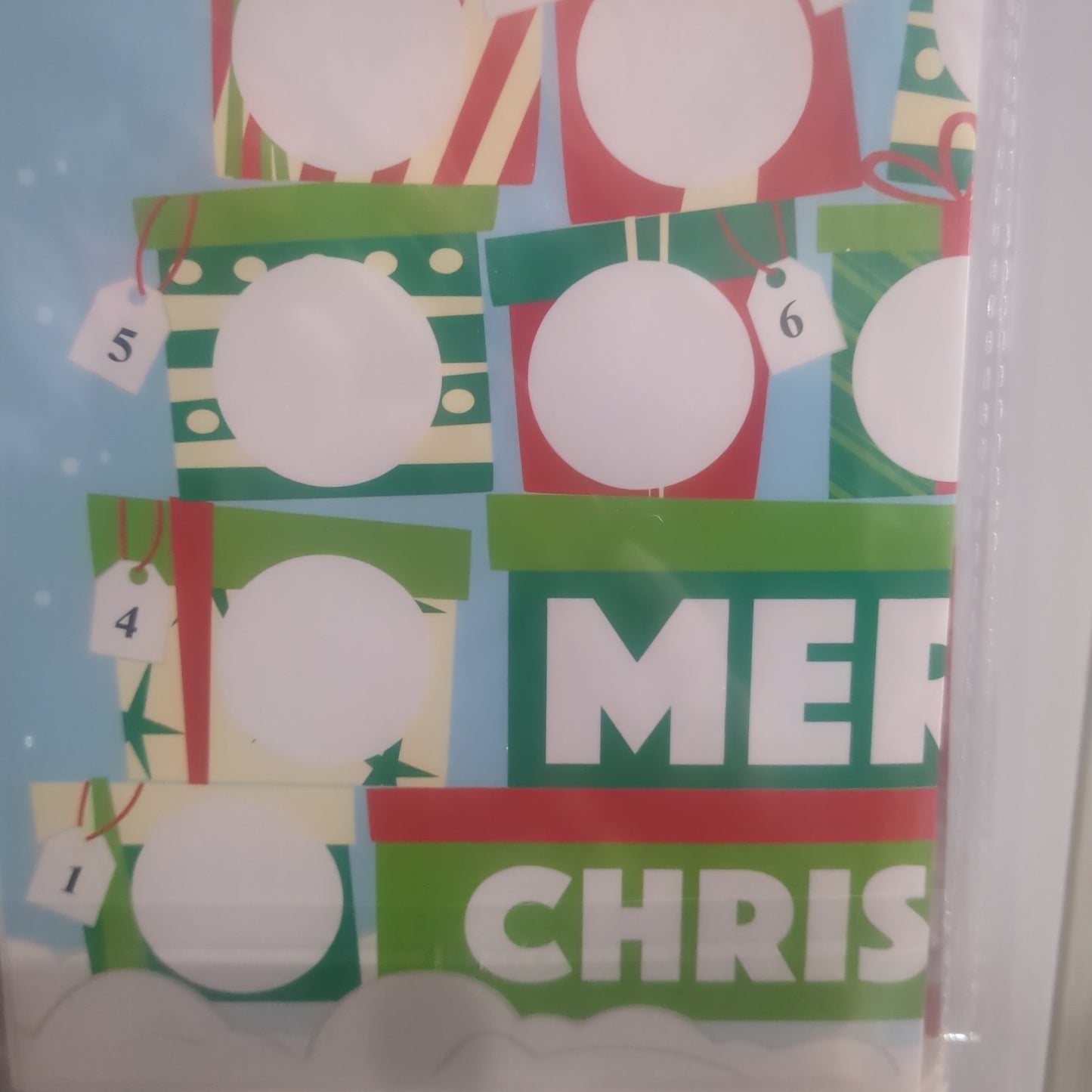 Scratch off Advent calendar gift box design