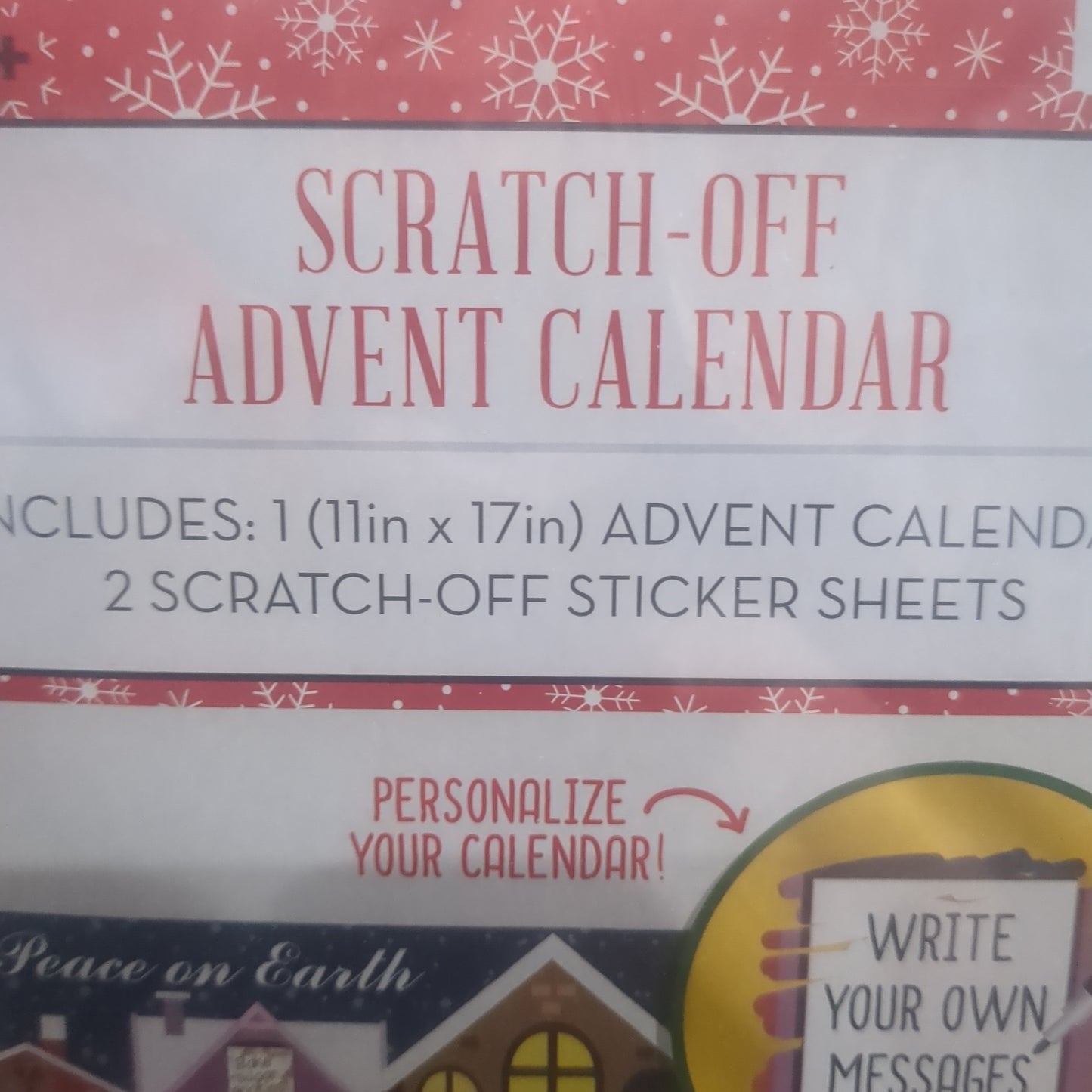 Scratch off Advent calendar city design