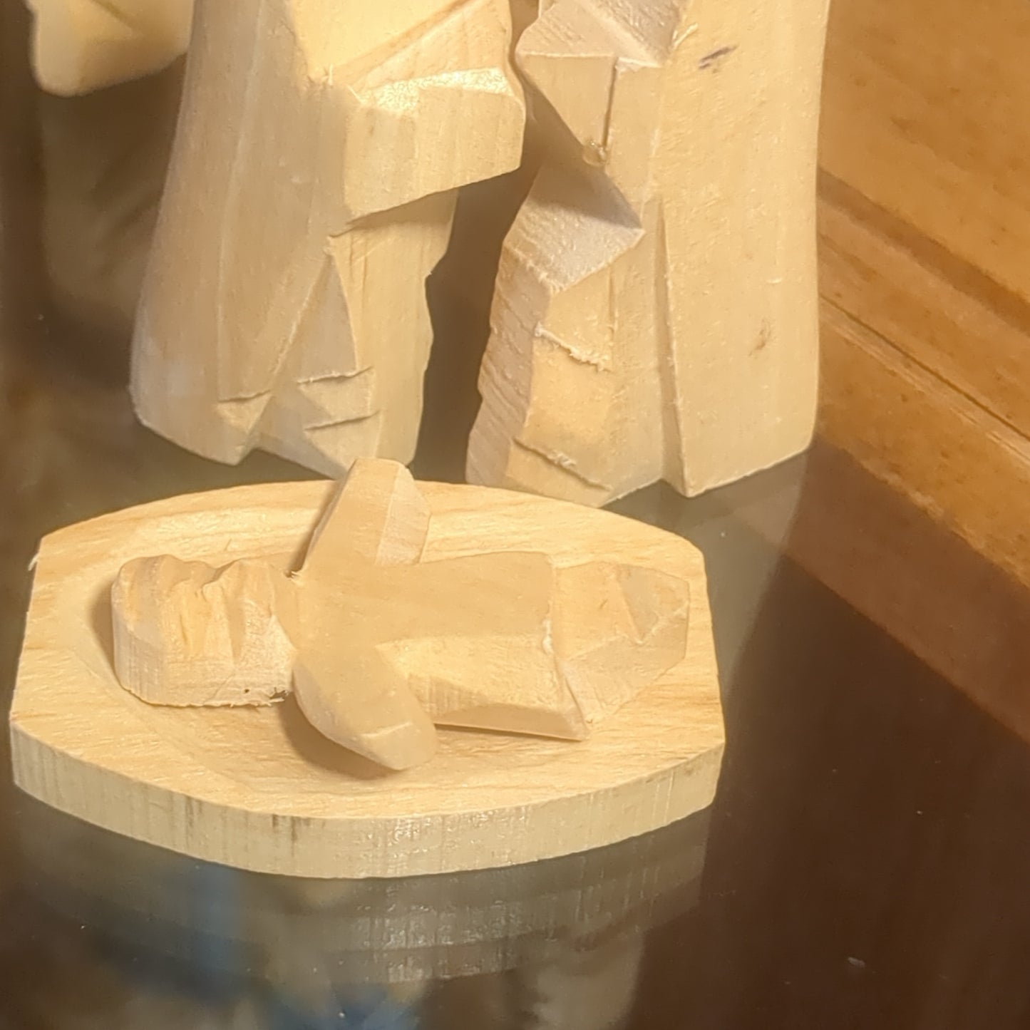 Nativity Set for children - 3.5"  Carved from olive wood in Bethlehem n4