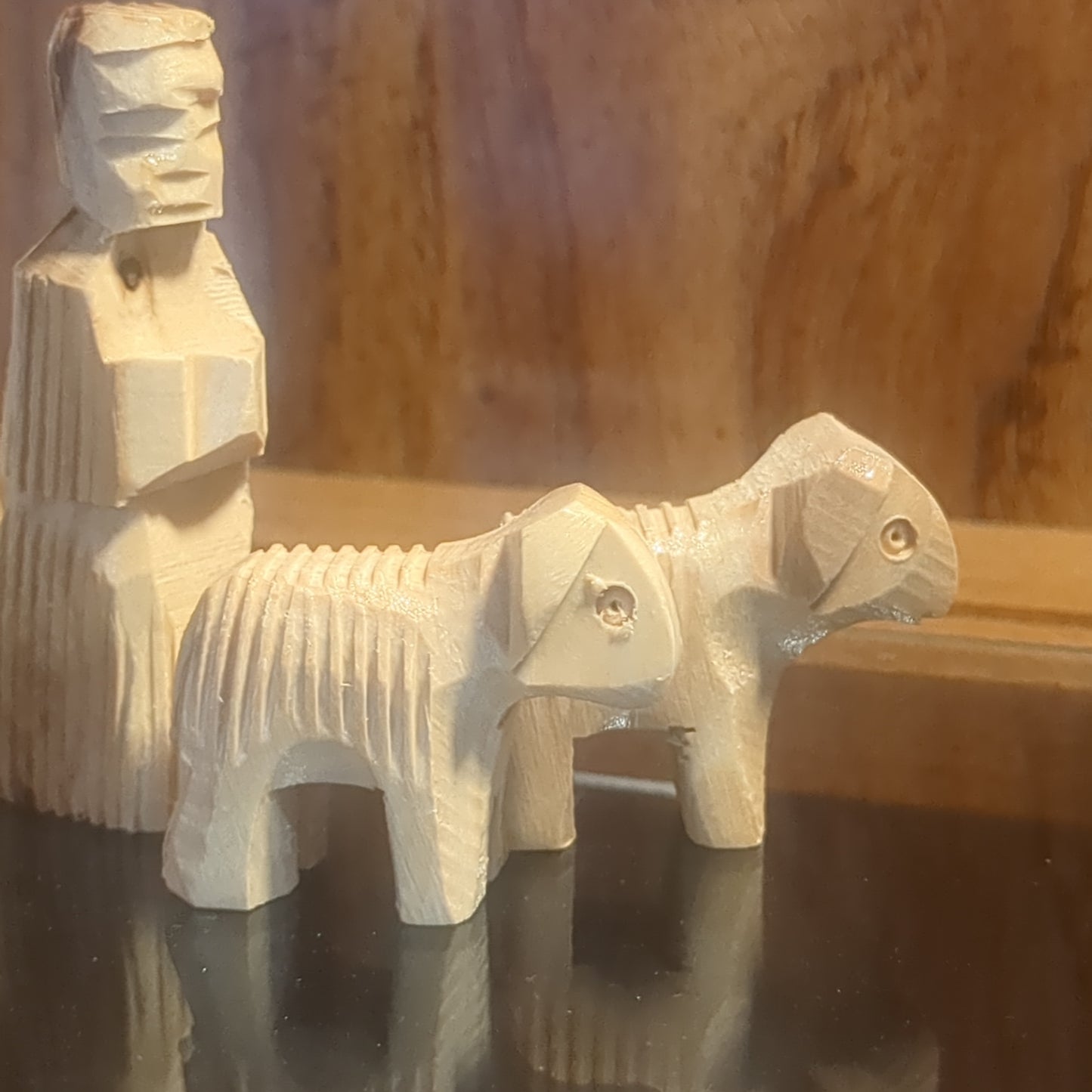 Nativity Set for children - 3.5"  Carved from olive wood in Bethlehem n4