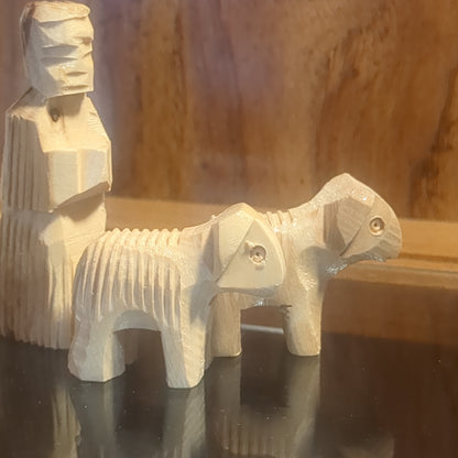 Nativity Set for children - 3.5"  Carved from olive wood in Bethlehem n4