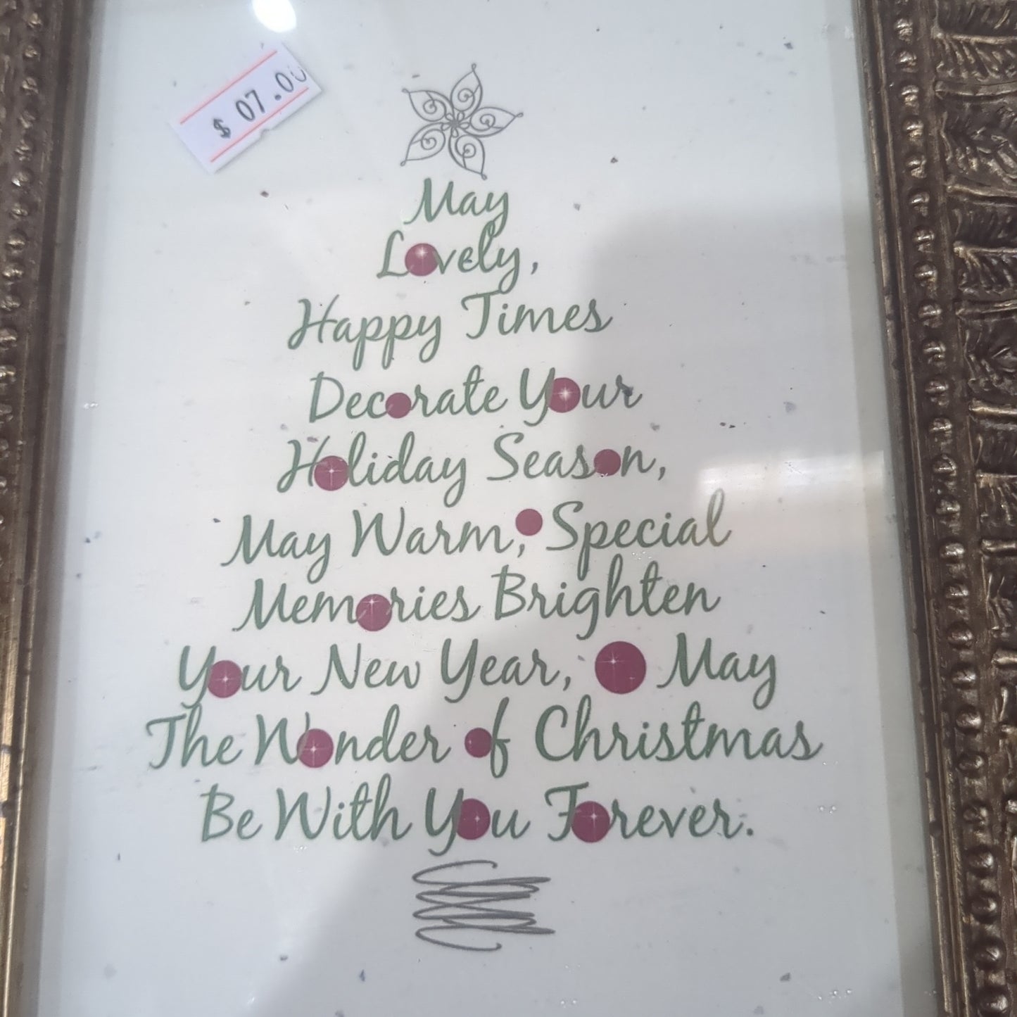 Unique Christmas saying framed