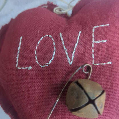 VO1 Love Heart Pillow Ornament