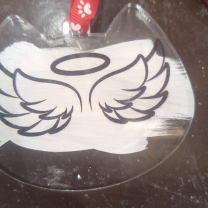 Acrylic cat Memorial Ornament