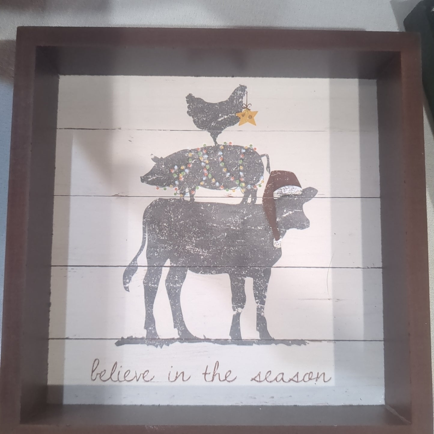 Believe in the Season Box Sign