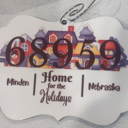 Minden Nebraska's ZIP Code Ornament house