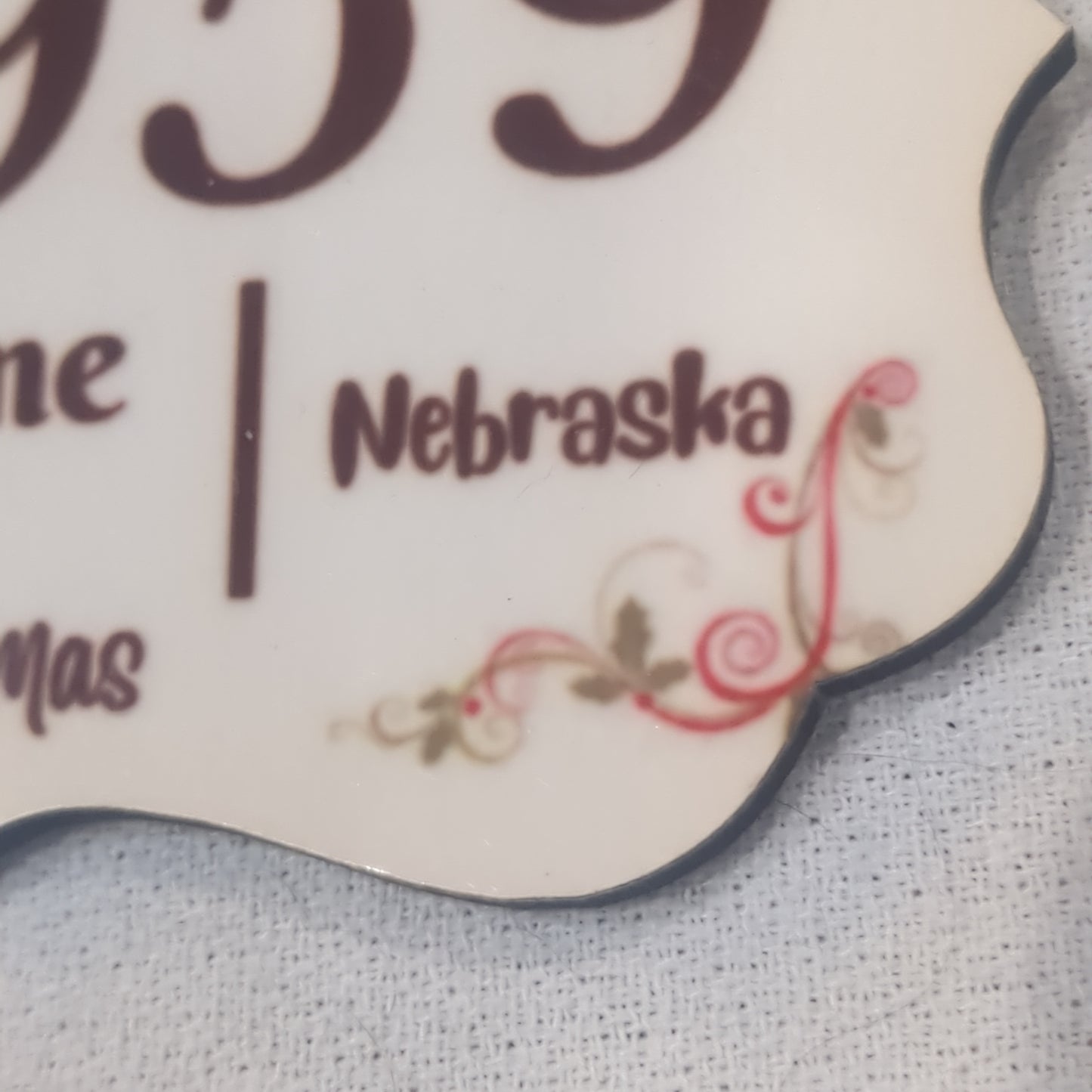 Minden Nebraska's ZIP Code Ornament floral 1 special order
