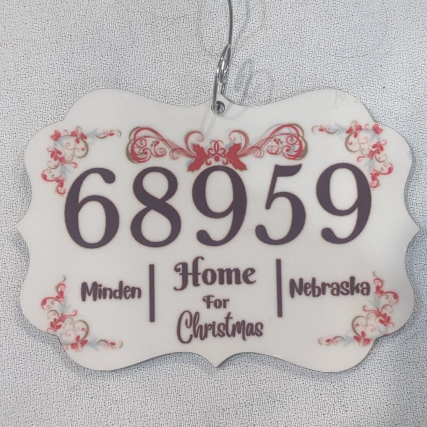 Minden Nebraska's ZIP Code Ornament floral special order