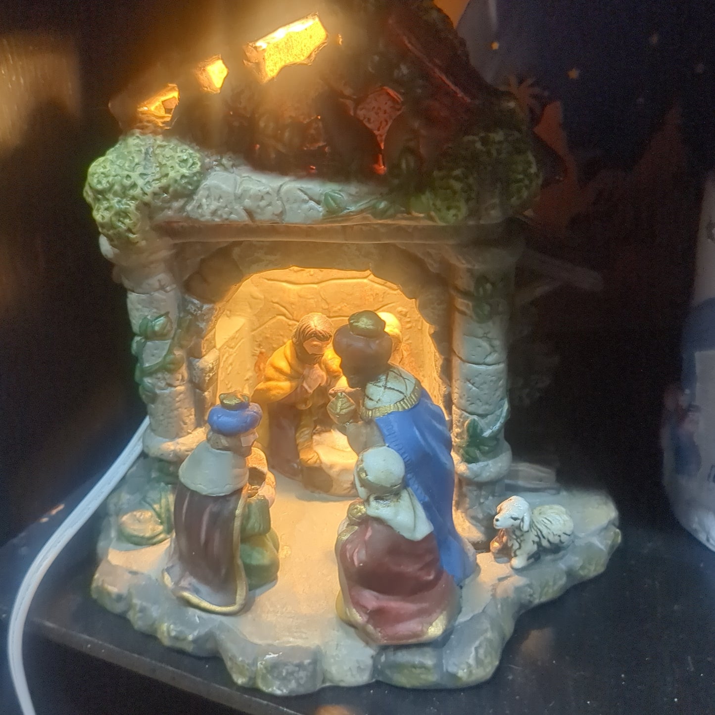 Light up nativity set.