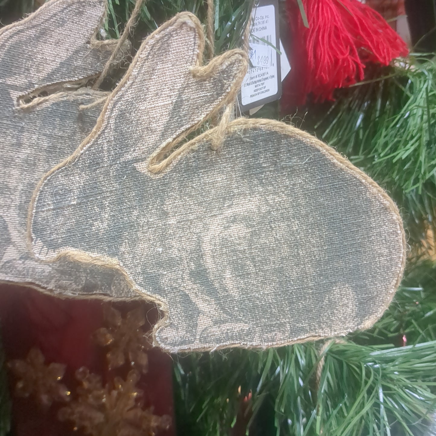 Rabbit Denim Ornament
