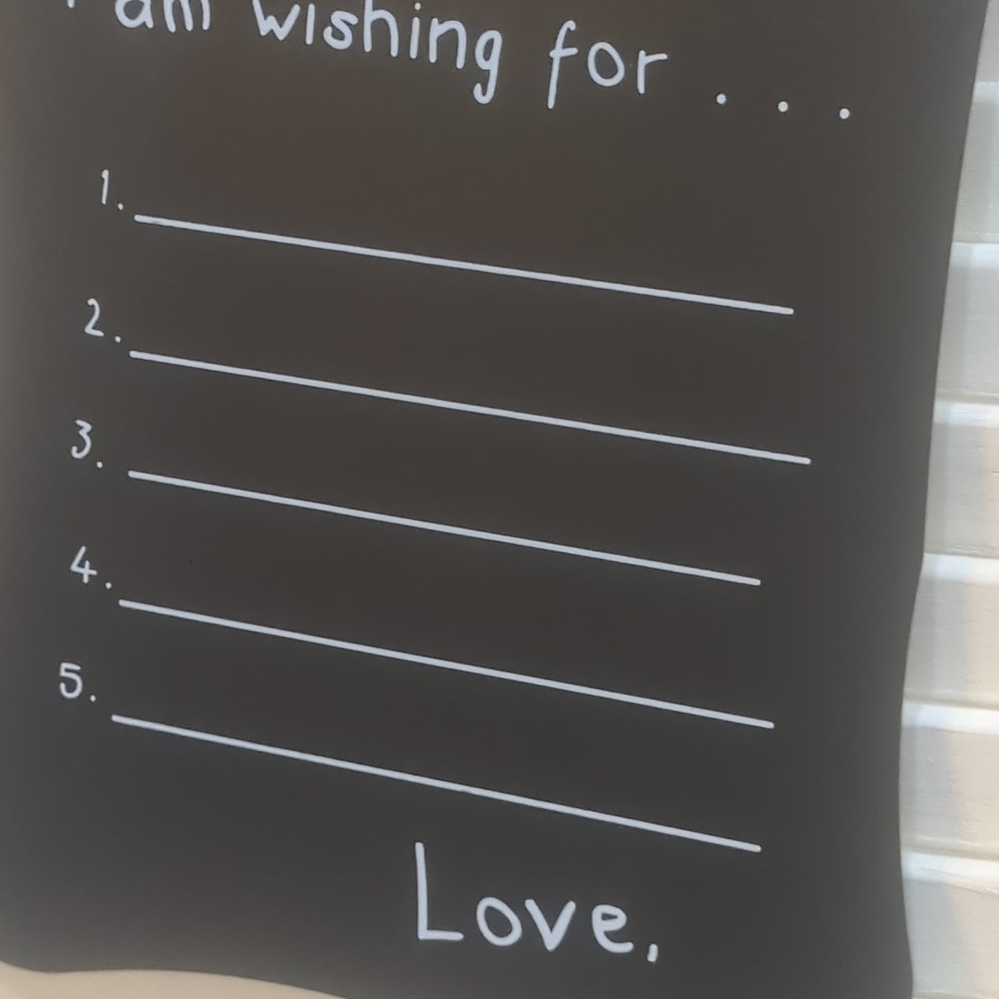 Santa Wish List chalkboard