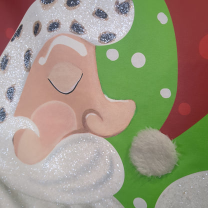 Santa Painted canvas Lisa Frost and Silvestri by Demdaco