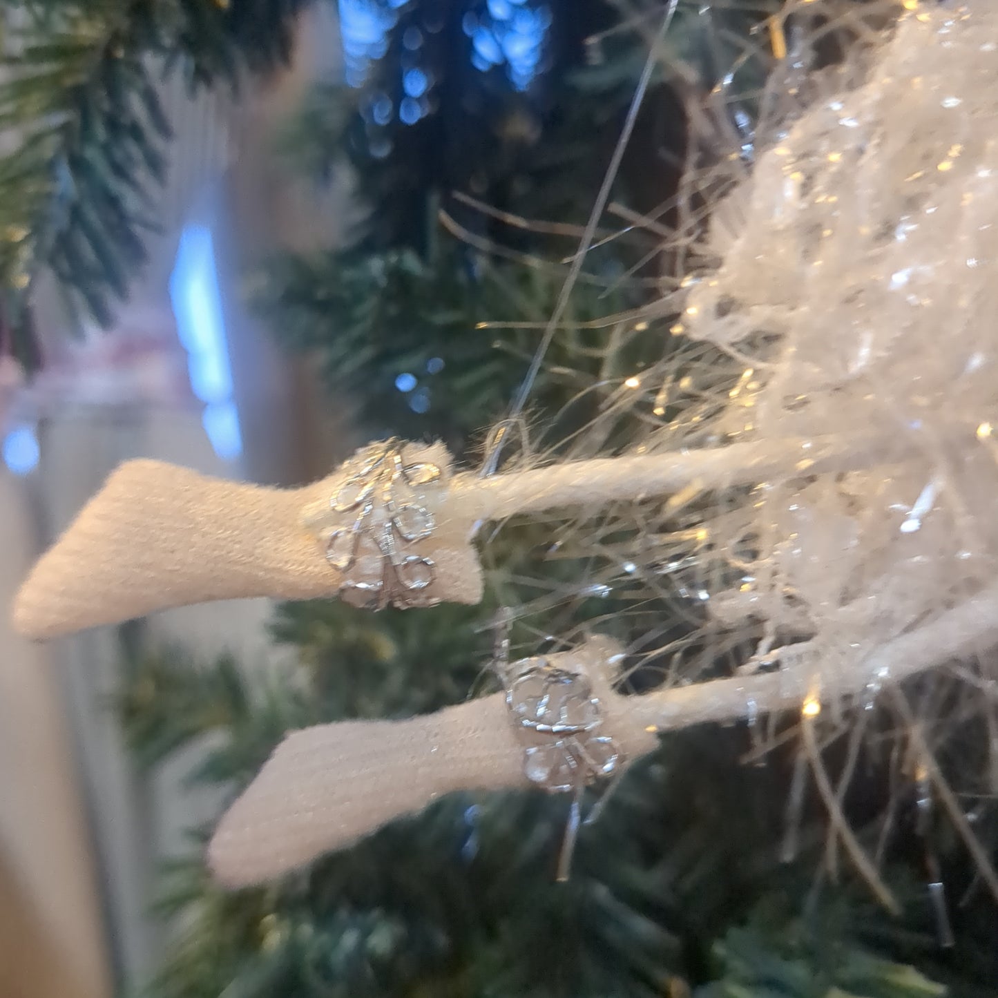 Soft Angel Ornament With Acrylic star And Fuzzy Dress