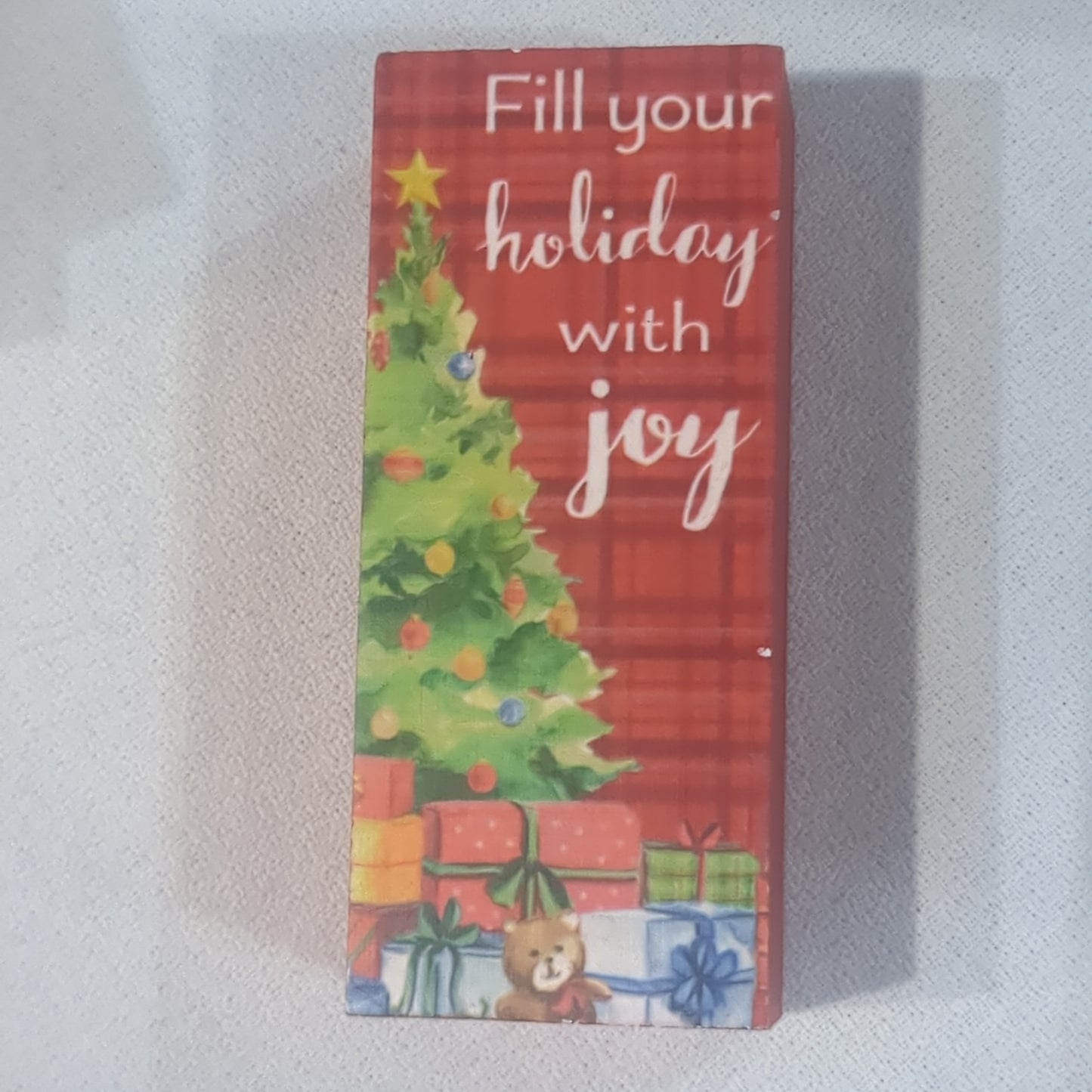 Word Block Fill Your Holiday With Joy
