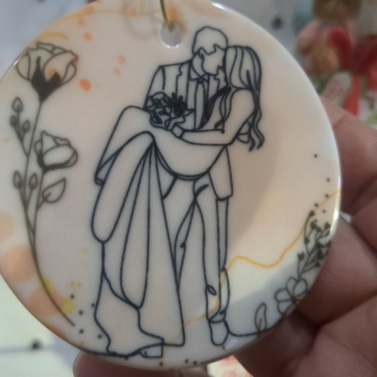 Wedding Ceramic Ornament Undated