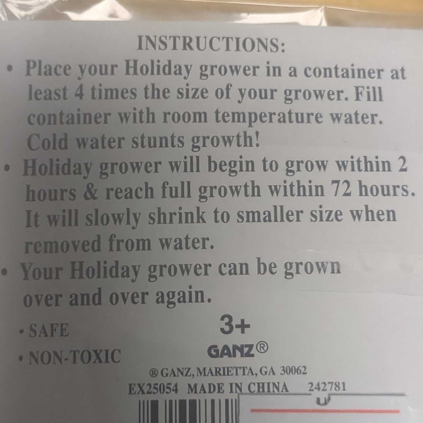 Santa grower toy