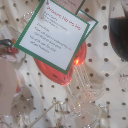 Prosec ho ho Wine Ornament