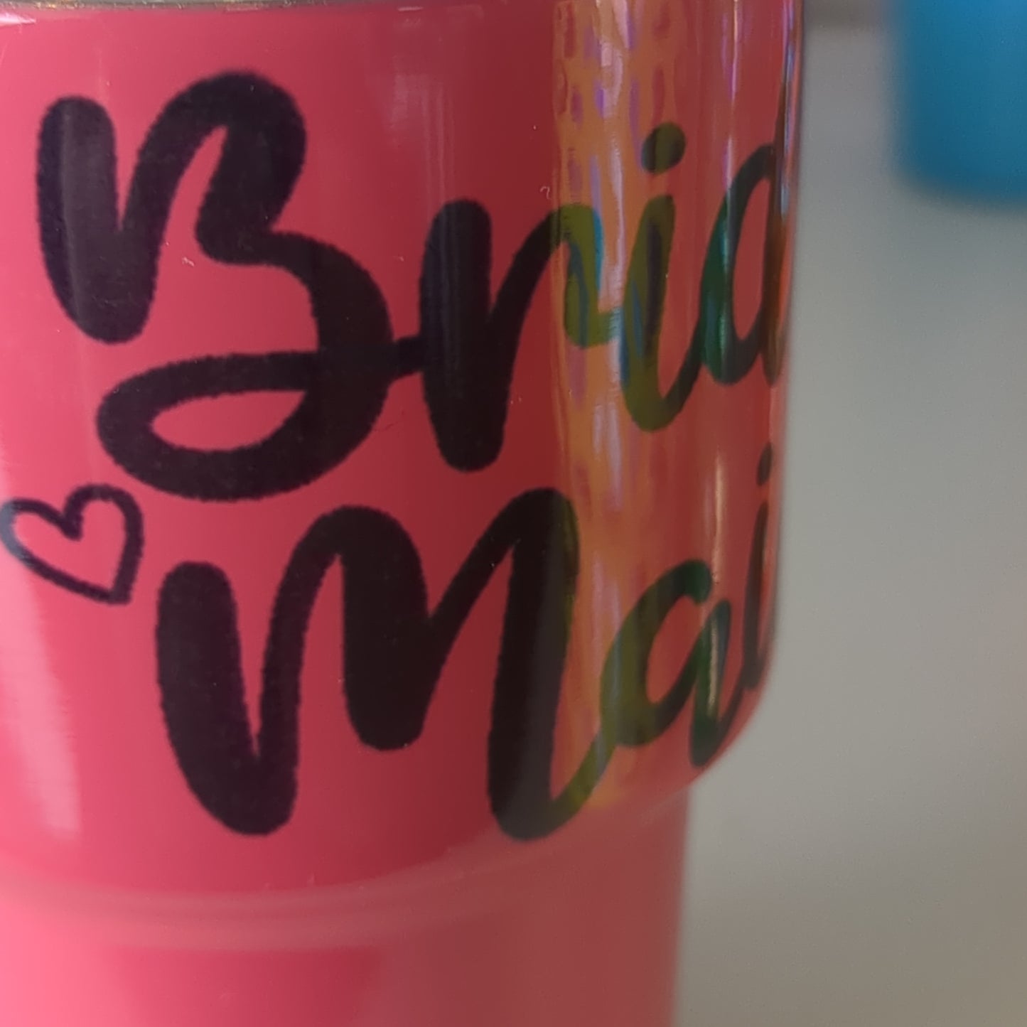 Shot glass / mini Tumbler hot pink says bridesmaid