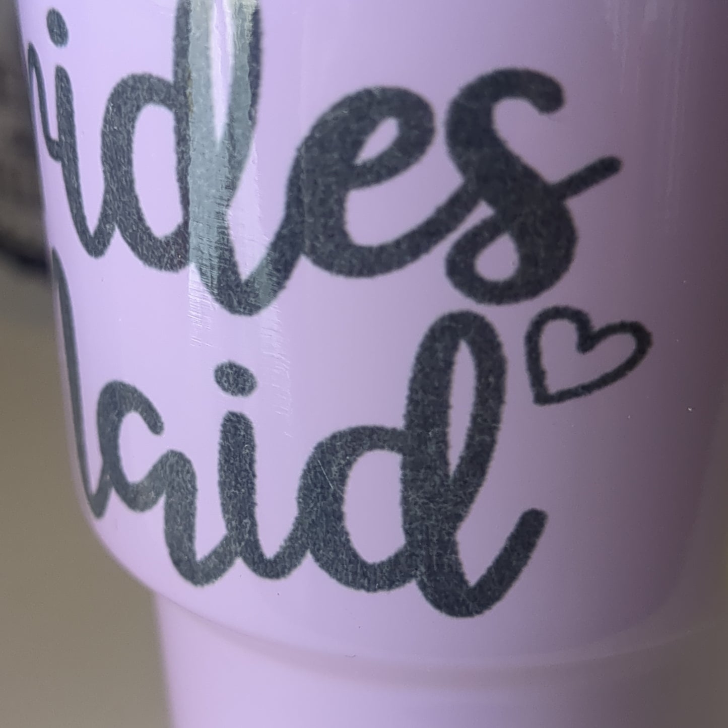 Shot glass / mini Tumbler lilac says bridesmaid