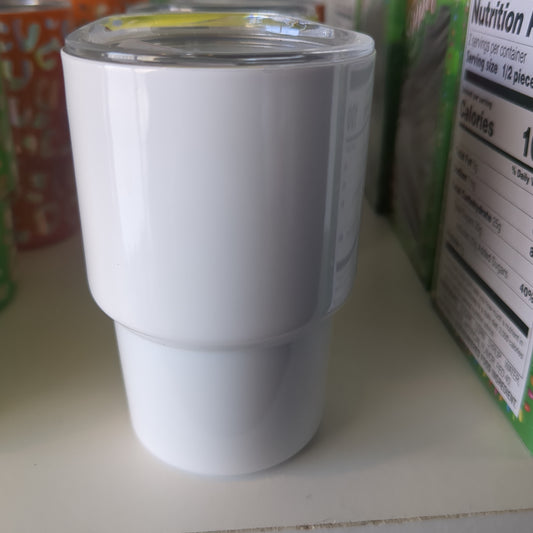 Shot glass / mini Tumbler white we can customize