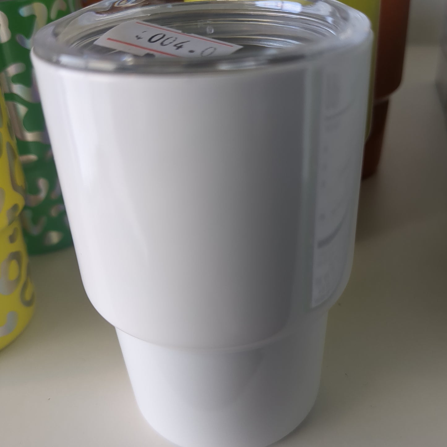 Shot glass / mini Tumbler white we can customize