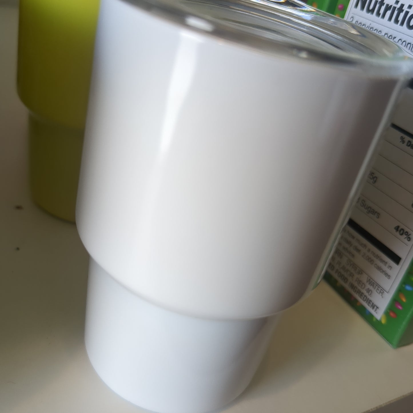 Shot glass / mini Tumbler white we can customize