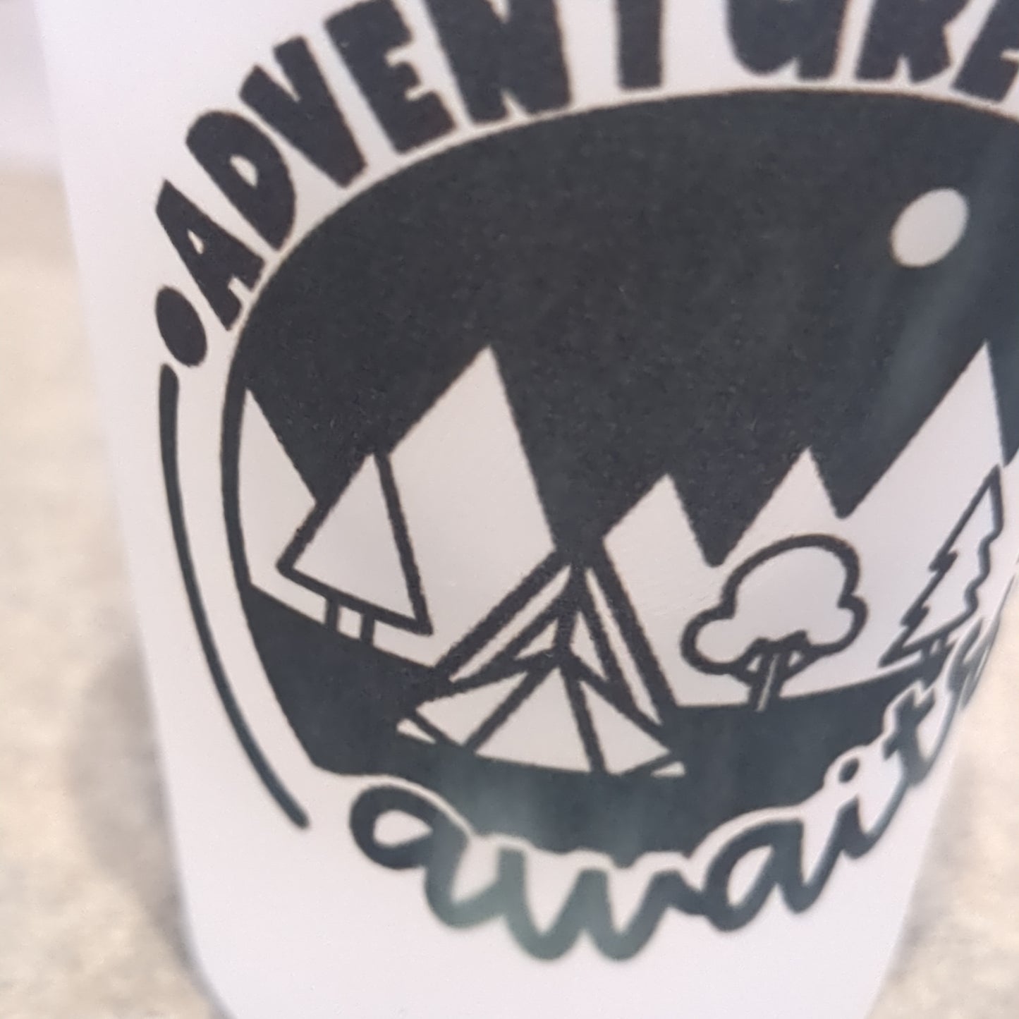 Imperfect Frosted glass shot glass.  Adventure awaits