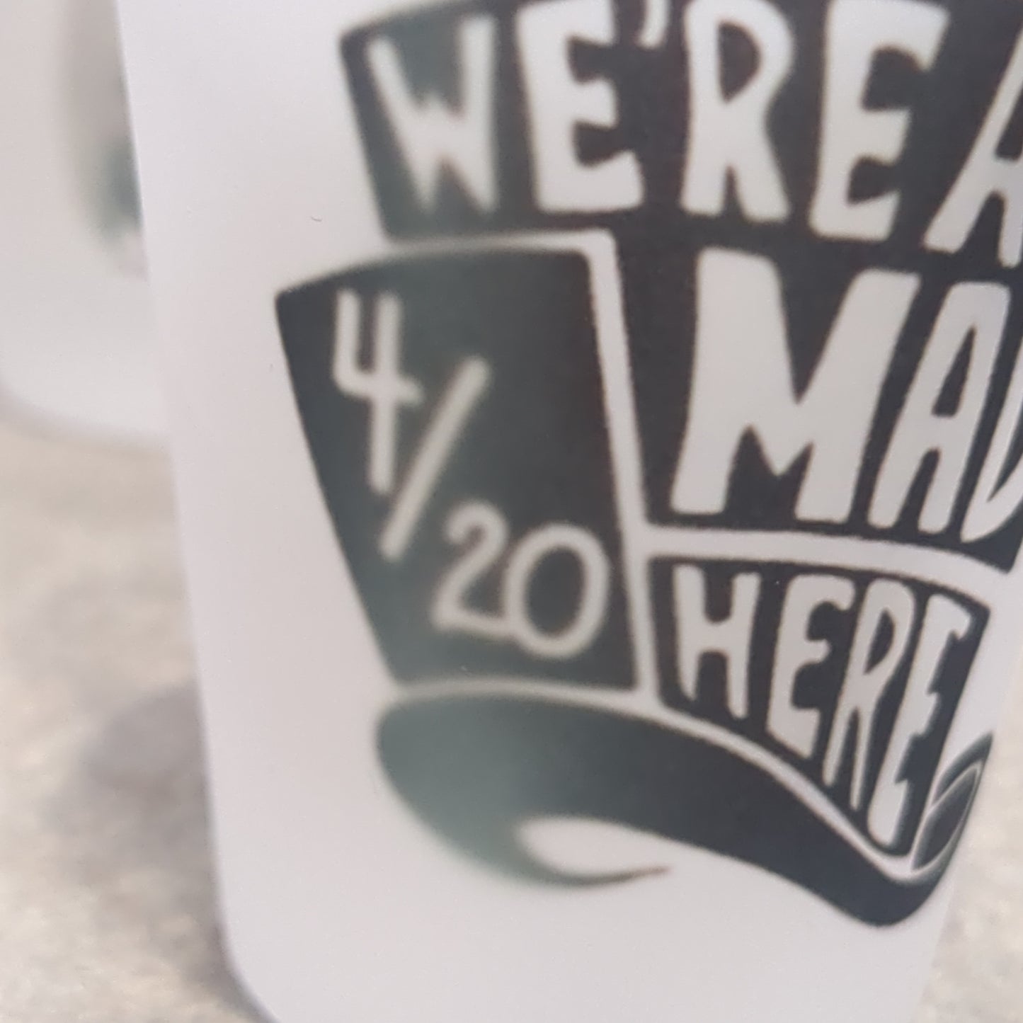 Imperfect Frosted glass shot glass. We're all mad here