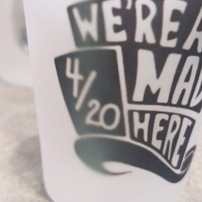 Imperfect Frosted glass shot glass. We're all mad here