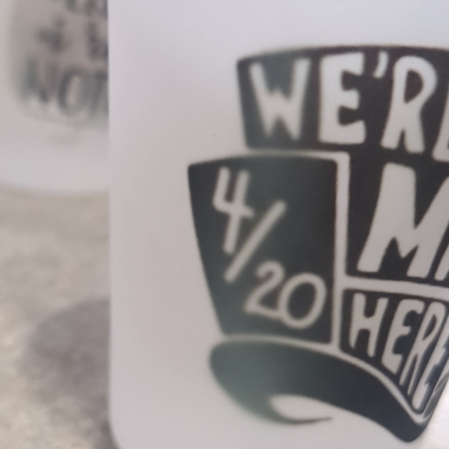 Imperfect Frosted glass shot glass. We're all mad here