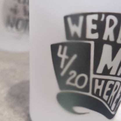 Imperfect Frosted glass shot glass. We're all mad here